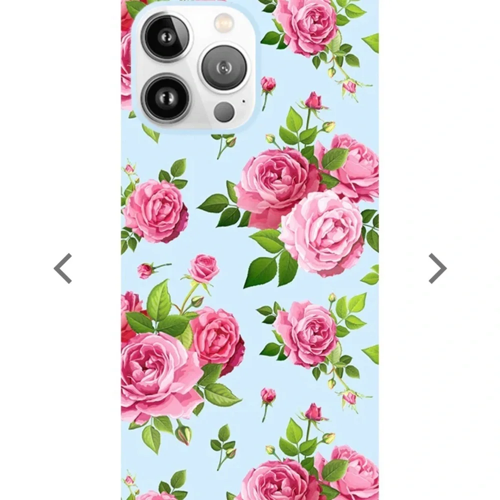 FLAUNT SQUARE Pink Rose Bouquet iPhone 15 Pro Max Case